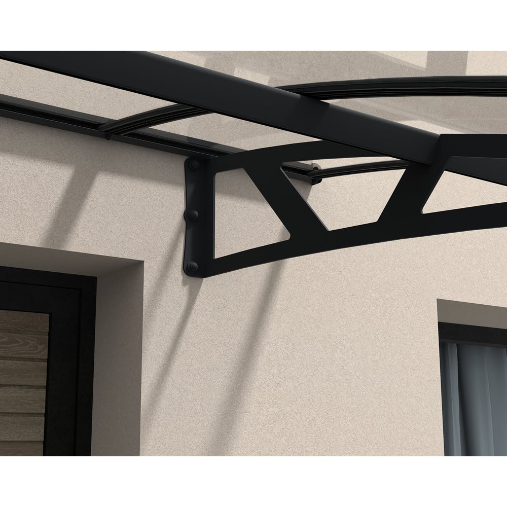 Palram Canopia Amsterdam 2230 Grey Clear Door Canopy 2.2 x 1.4m Image 3