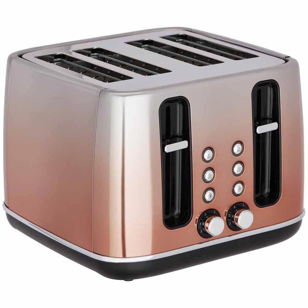 Wilko Rose Gold Graduated 4 Slice Toaster Wilko