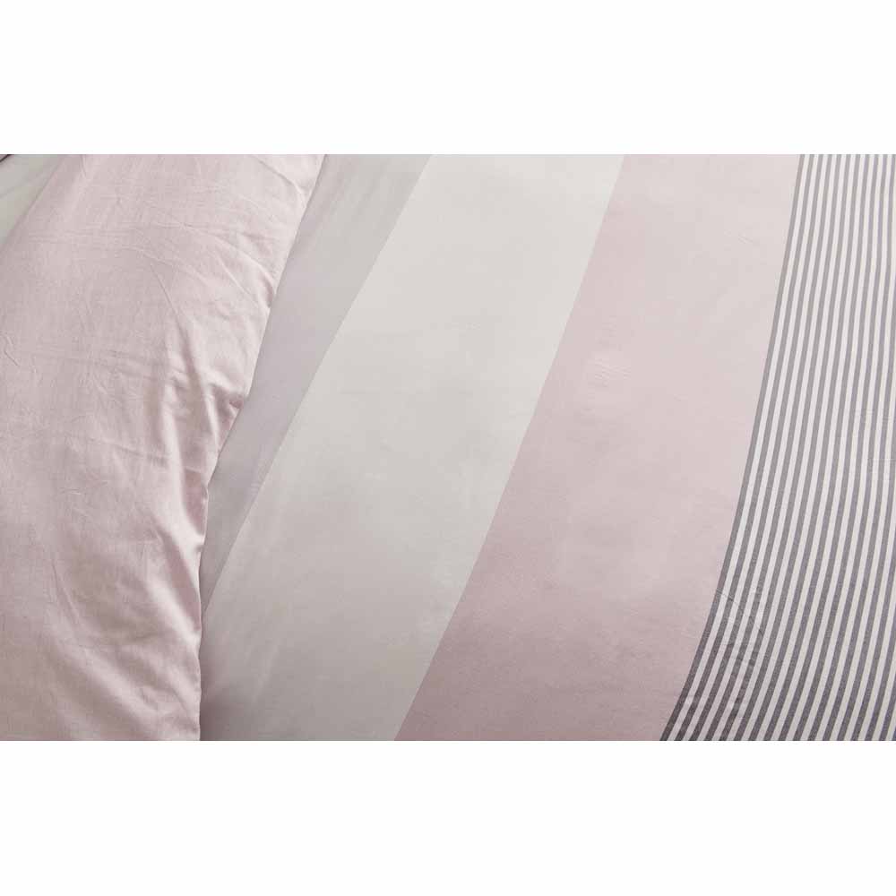 Wilko Blush Stripe Single Duvet Set Twin Pack Image 3