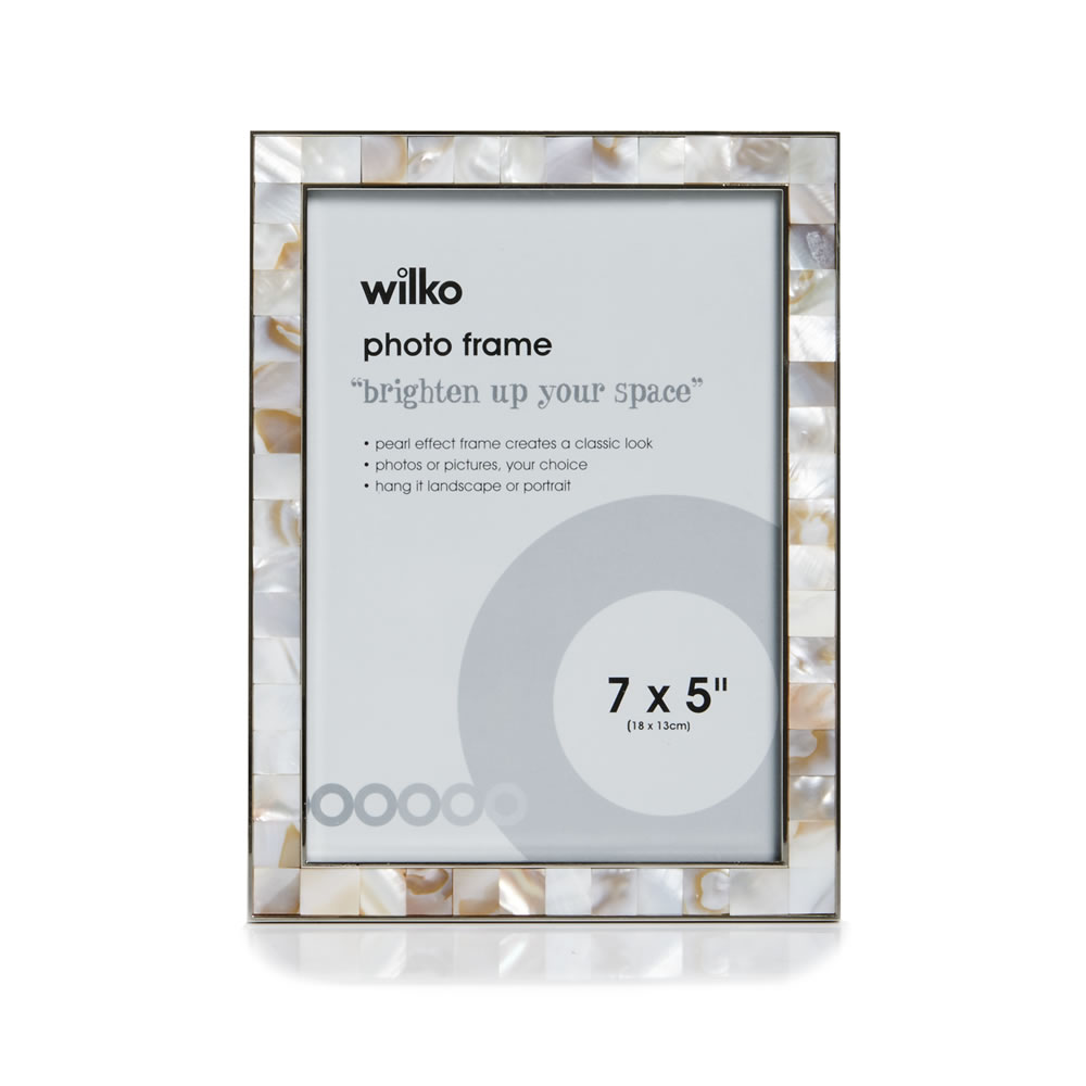Wilko Mother Of Pearl Frame 7 x 5 Inch Image 1