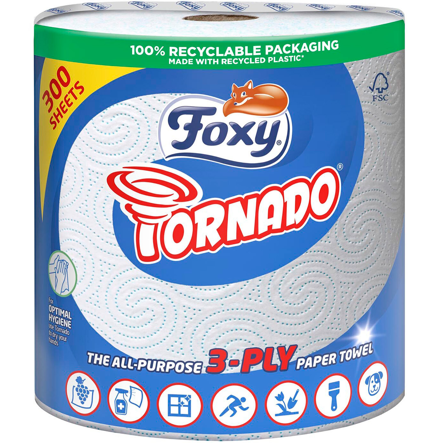 Foxy Tornado Kitchen Towel Image