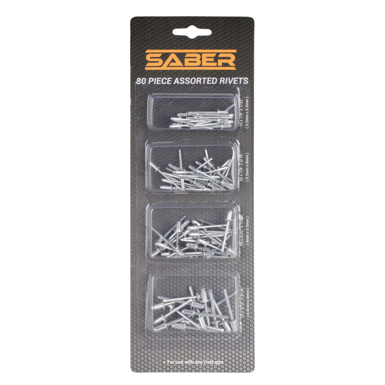 Saber 80 Piece Assorted Rivets Set Image