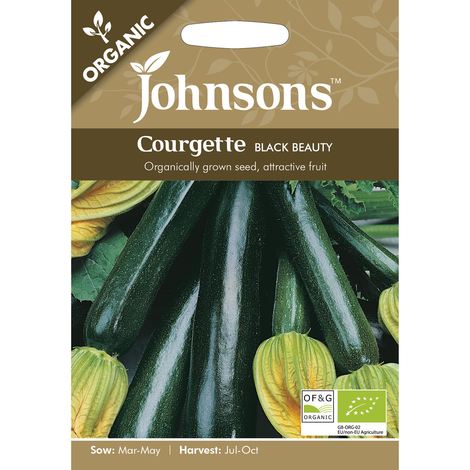 Johnsons Organic Black Beauty Courgette Seeds Image 2