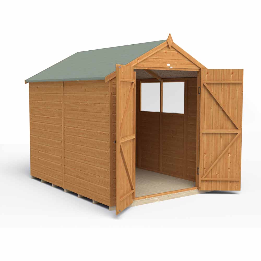 Forest Garden 8 x 6ft Double Door Shiplap Dip Treated Apex Shed Image 13