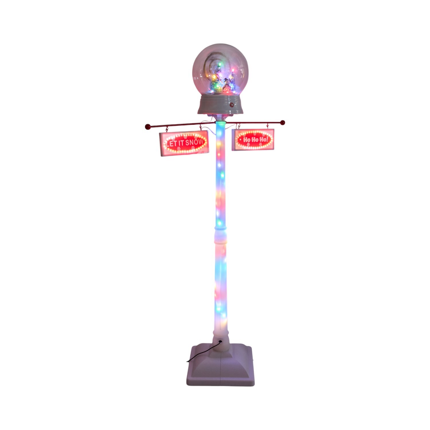 Snowing LED Christmas Lantern White Image 11