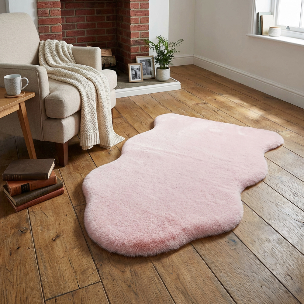 Blossom Faux Rabbit Fur Rug 90 x 60cm Image 7