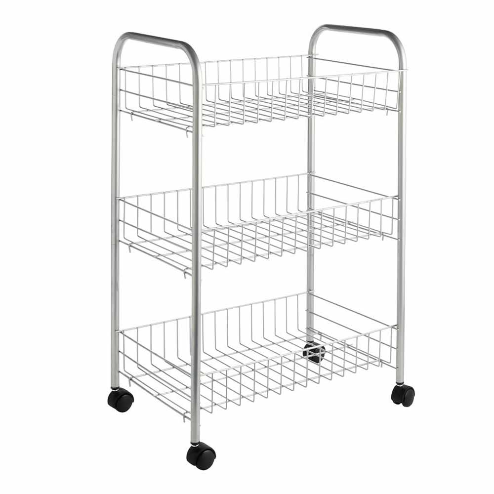 Wilko 3 Tier Silver Storage Rack Image 1