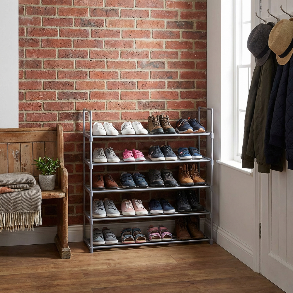 5-Tier Shoe Rack - Grey Image 3