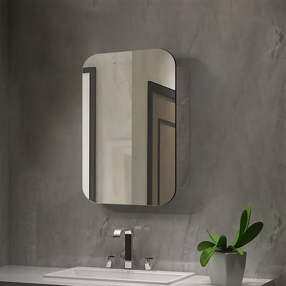 Atlanta Bathroom Mirror Cabinet - Silver Image 5