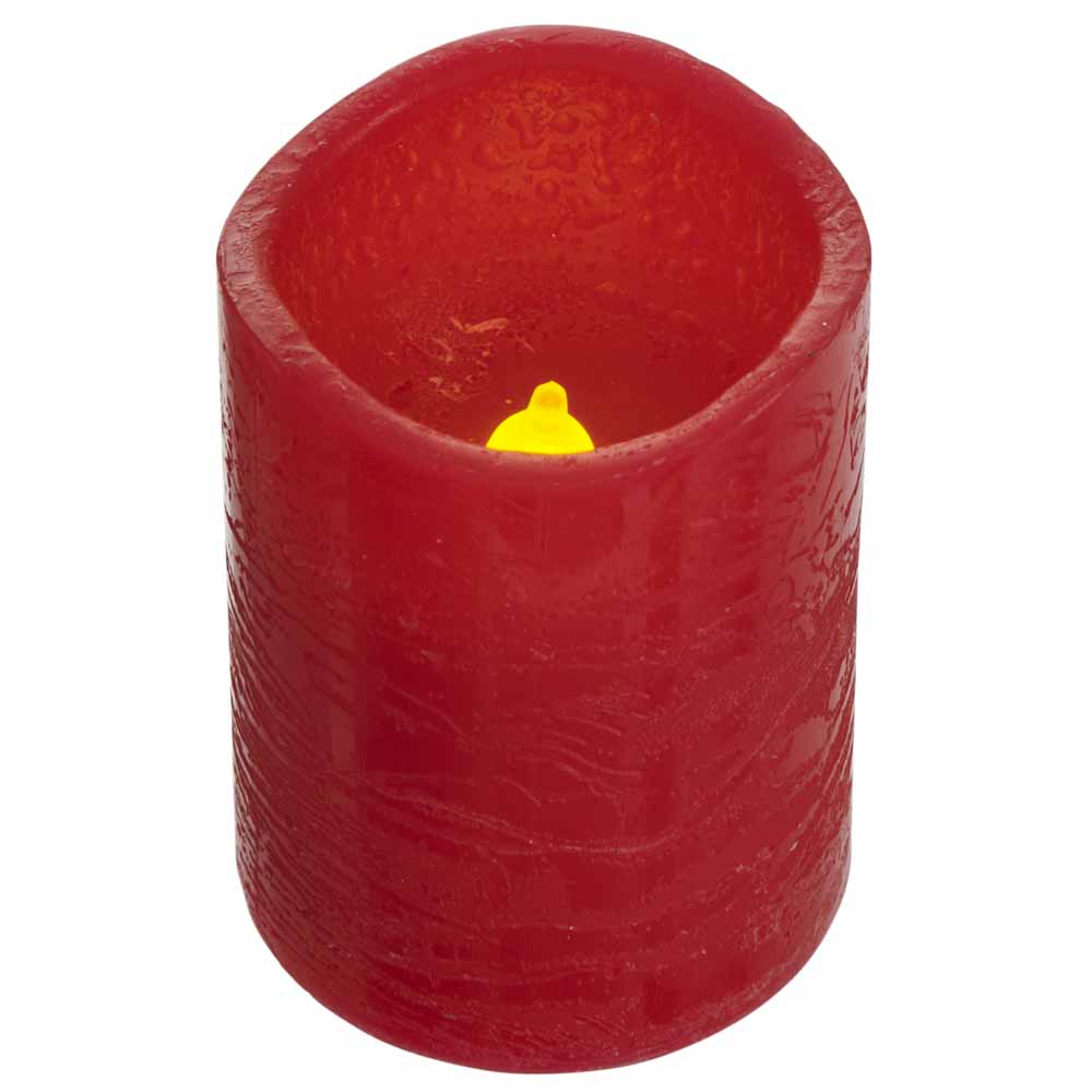 Wilko Candle with Flickering LED Red Image