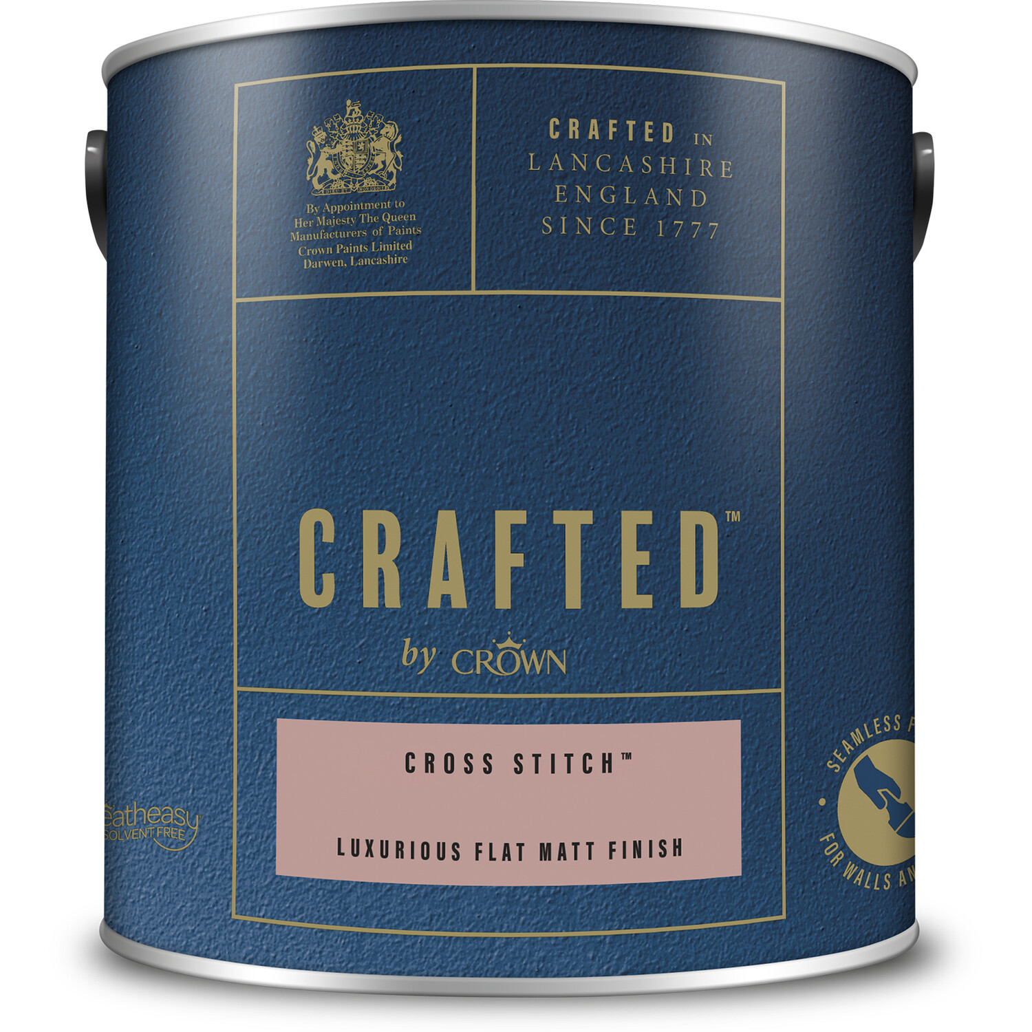 Crown Crafted Walls and Wood Cross Stitch Luxurious Flat Matt Paint 2.5L Image 2