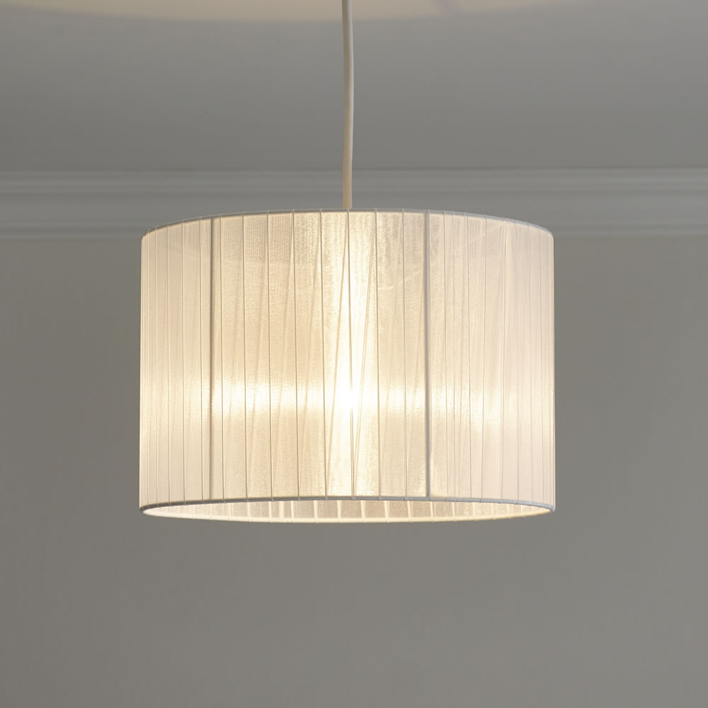 Wilko Amelia Shade White 30cm Wilko