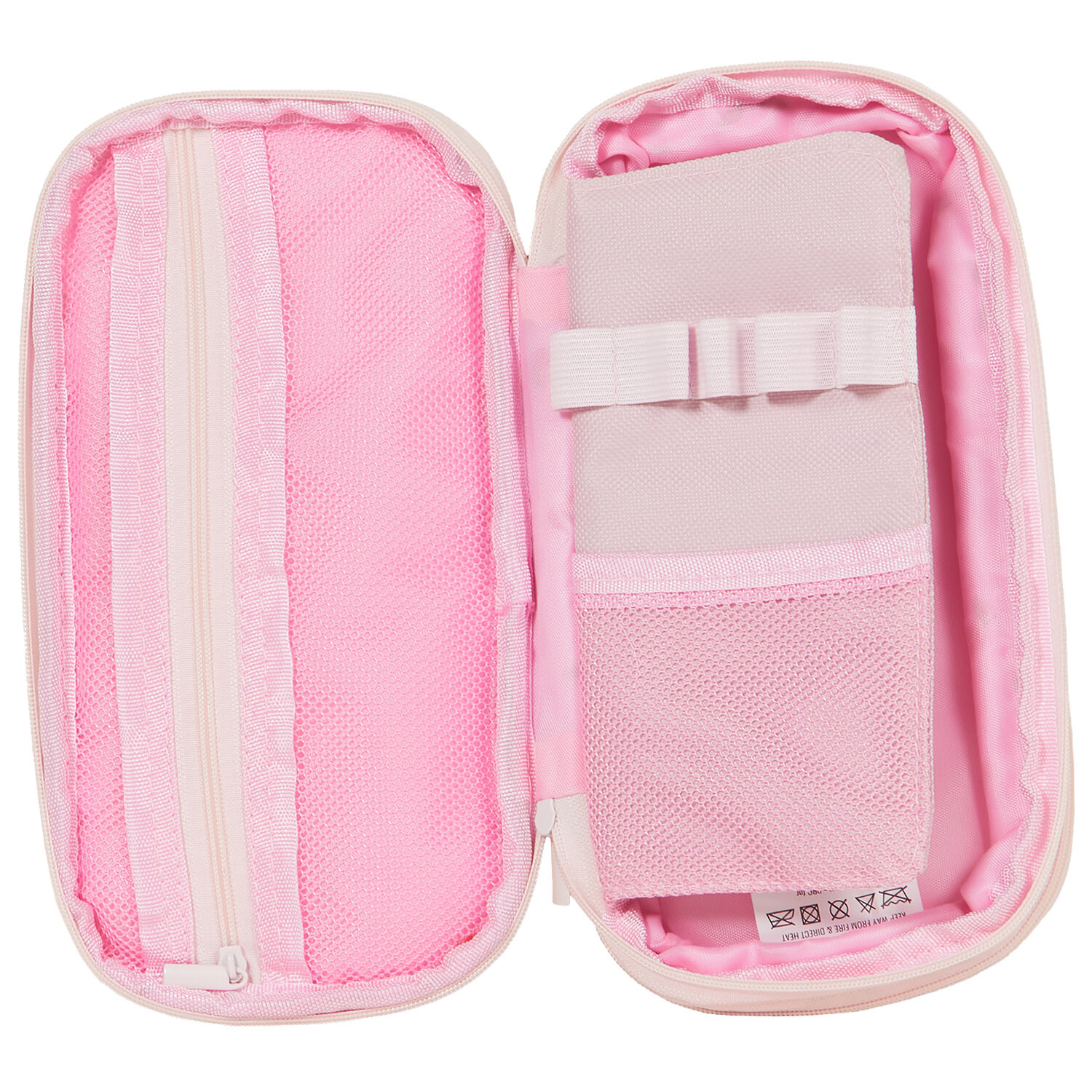 Cherry Hearts Compartment Pencil Case - Pink Image 4