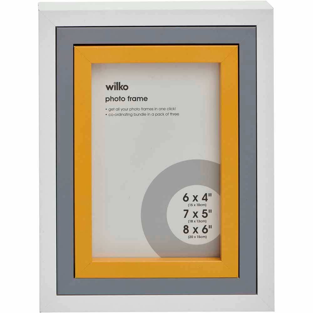 Wilko Ochre Multi Photo Frame 3pk Wilko