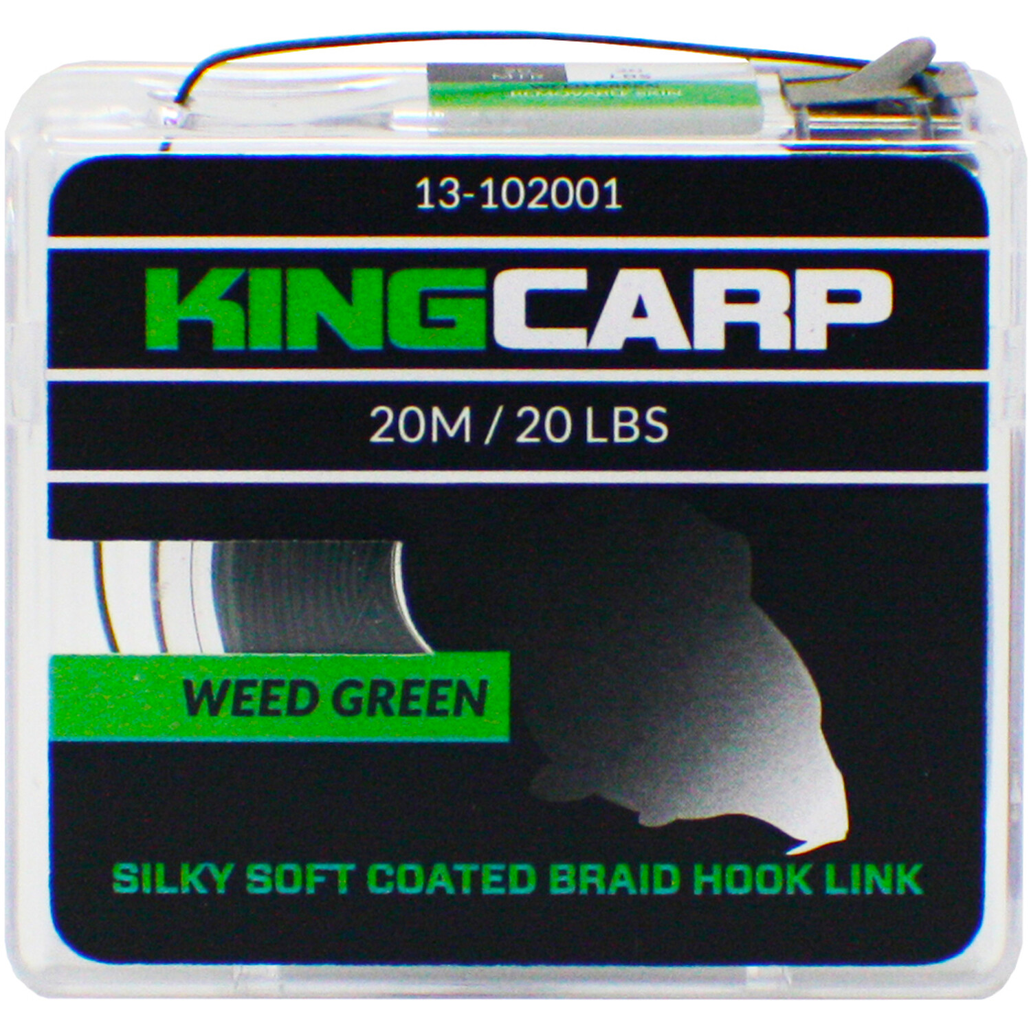 Weed Green King Carp Coated Braid Hook Link Image 1