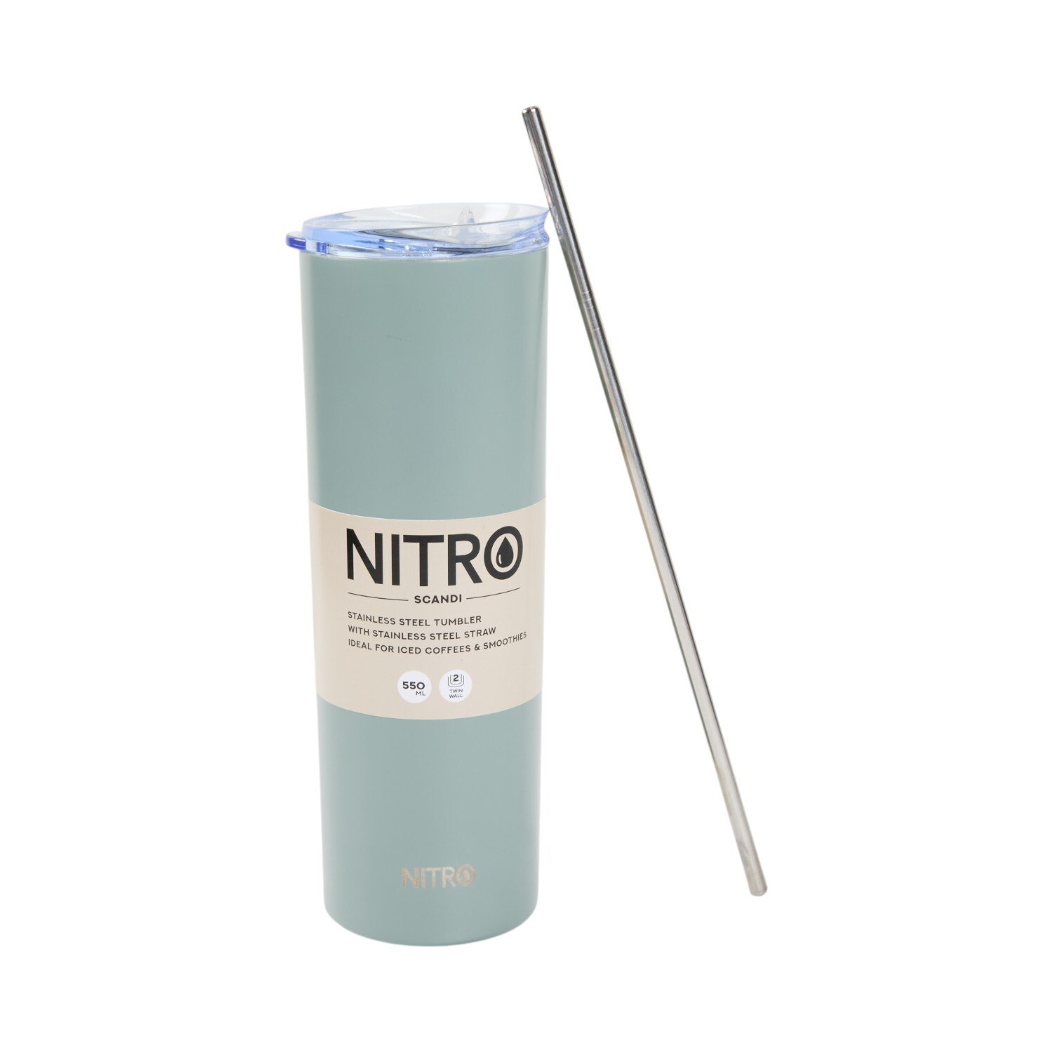 Nitro Scandi Stainless Steel Tumbler with Straw Image 9