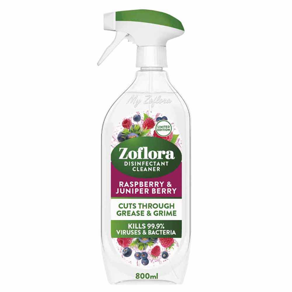 Zoflora Raspberry and Juniper Berry Multipurpose Disinfectant Cleaner Trigger Spray 800ml Image