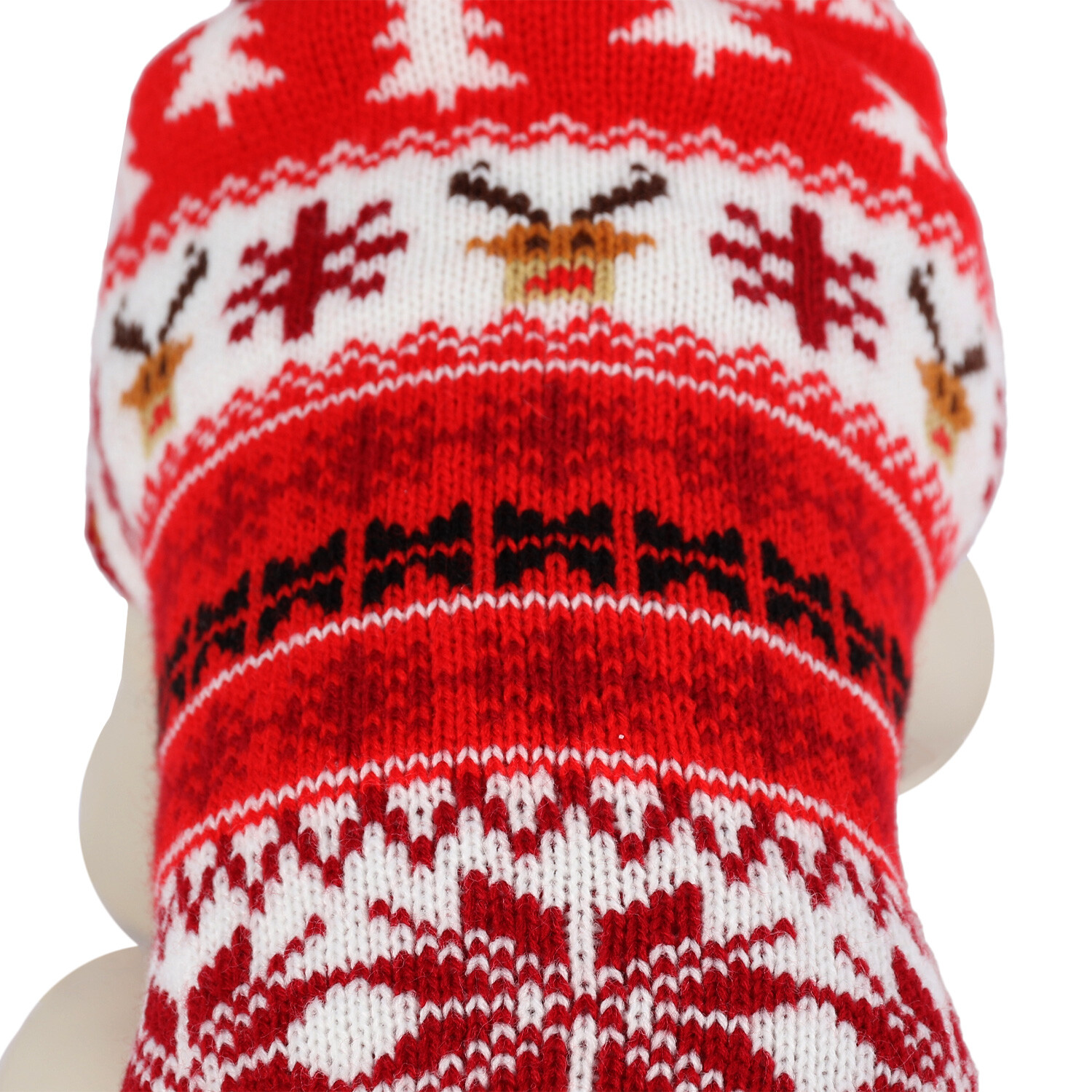 Christmas Fair Isle Pet Jumper - Red / S Image 3