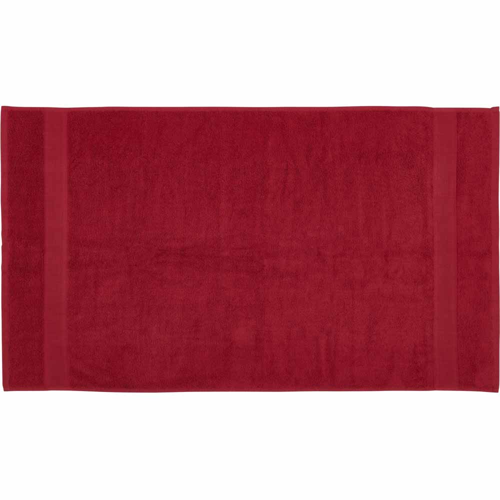 Wilko Supersoft Persian Red Bath Towel Image 3