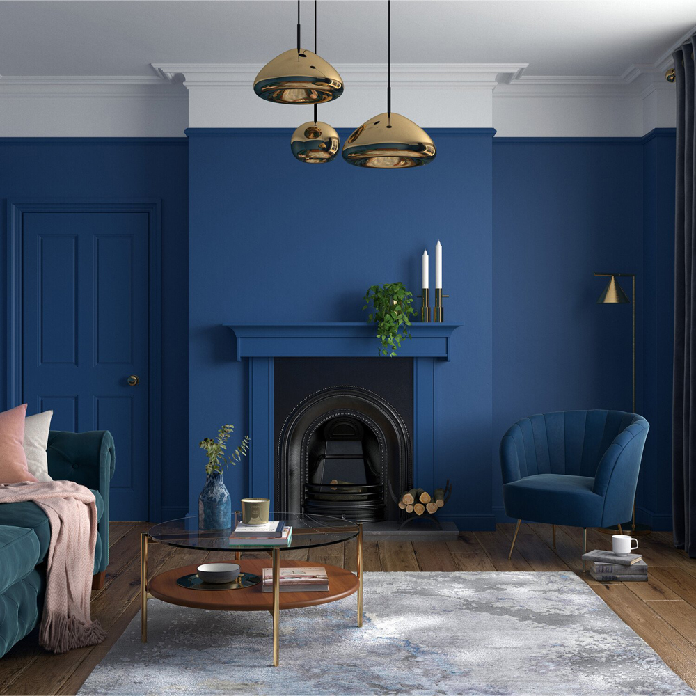 Dulux Heritage Walls and Ceilings Deep Ultramarine Velvet Matt Emulsion Paint Tester Image 6