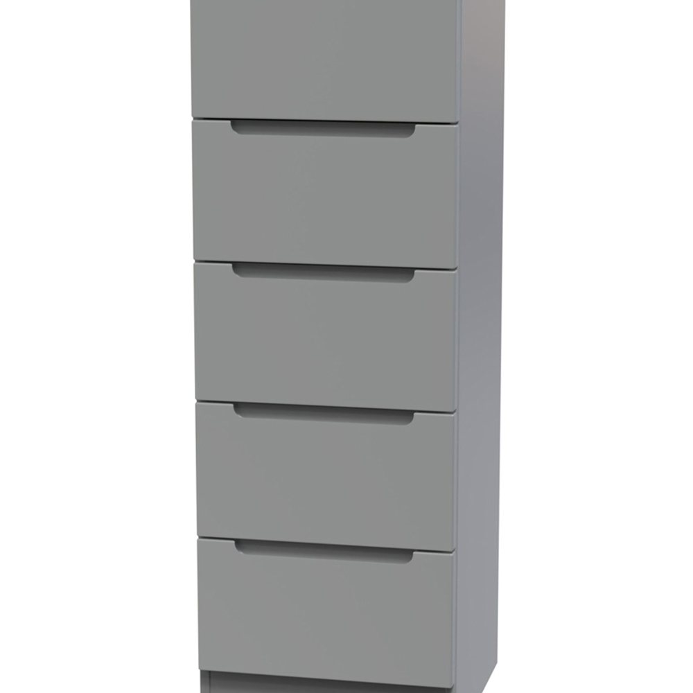 Crowndale Milan 5 Drawer Dusk Grey Chest of Drawers Ready Assembled Image 4