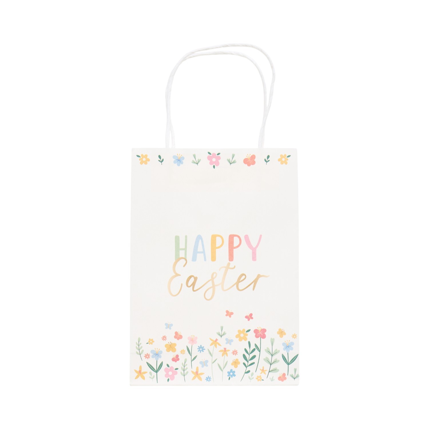 Pack of 8 Easter Floral Party Bags White Image 4