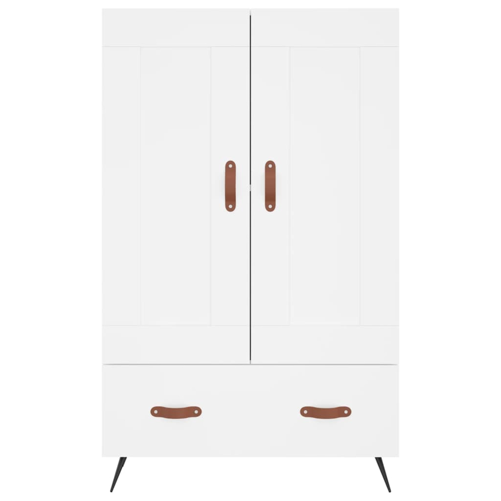 vidaXL 2 Door Single Drawer White Highboard Image 5