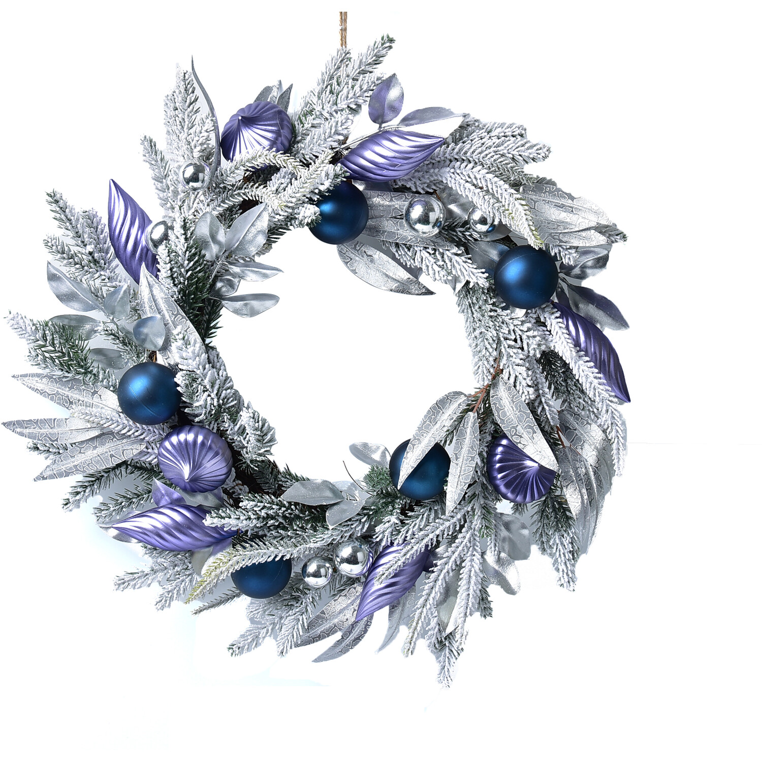Navy and Silver Wreath Image