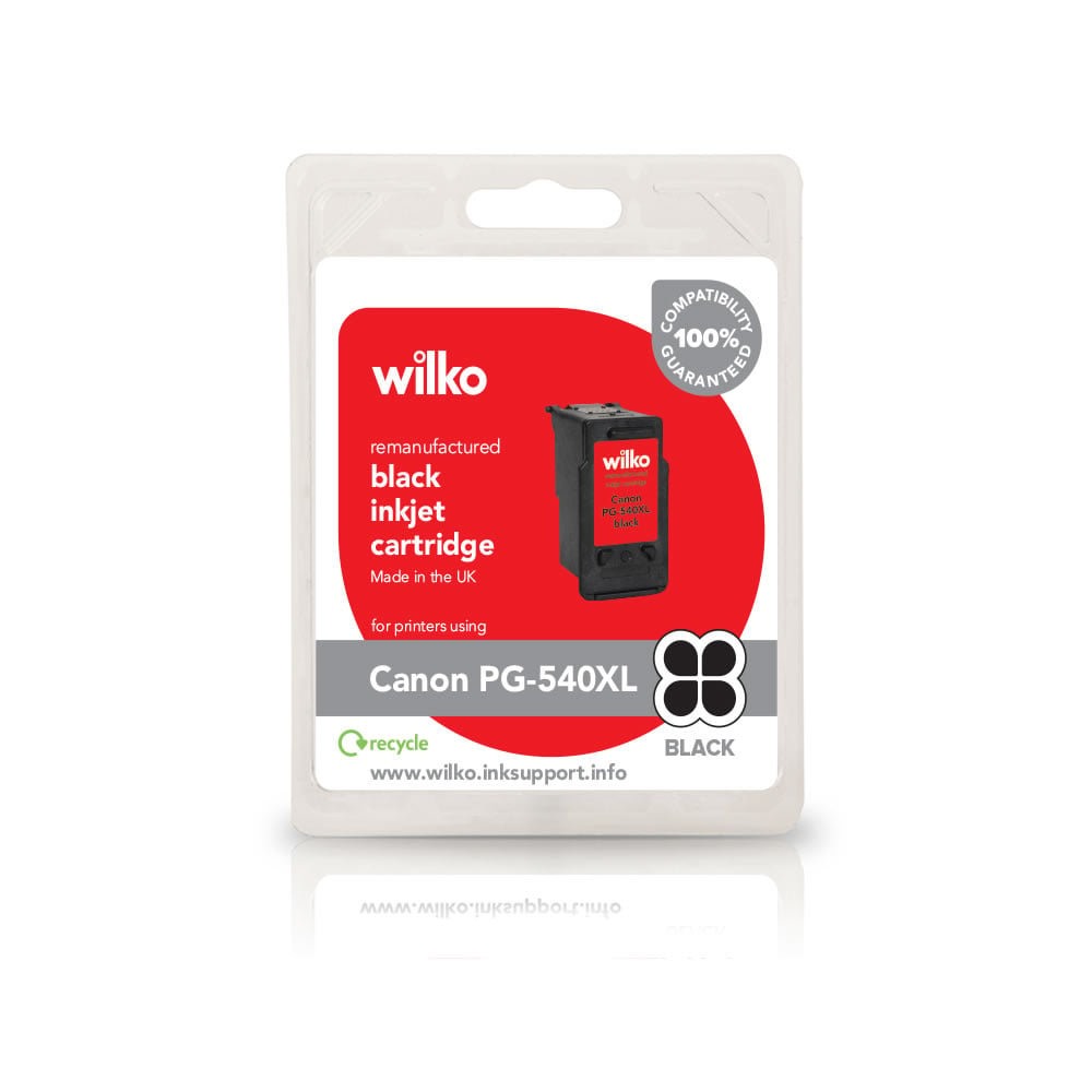 Wilko Remanufactured Canon PG-540XL Black Inkjet Cartridge Image 1