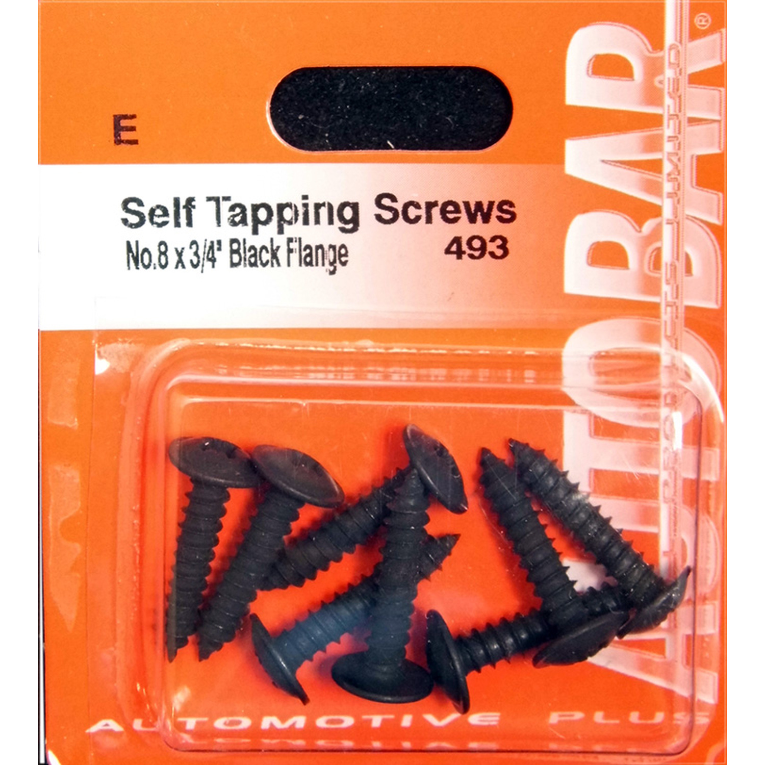 Autobar 0.75 inch Black Flanged Self Tapping Screws 8 Pack Image