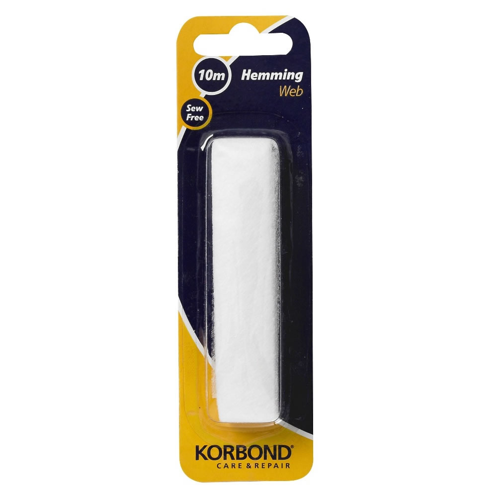 Korbond White Iron On Hemming Web 10m Image