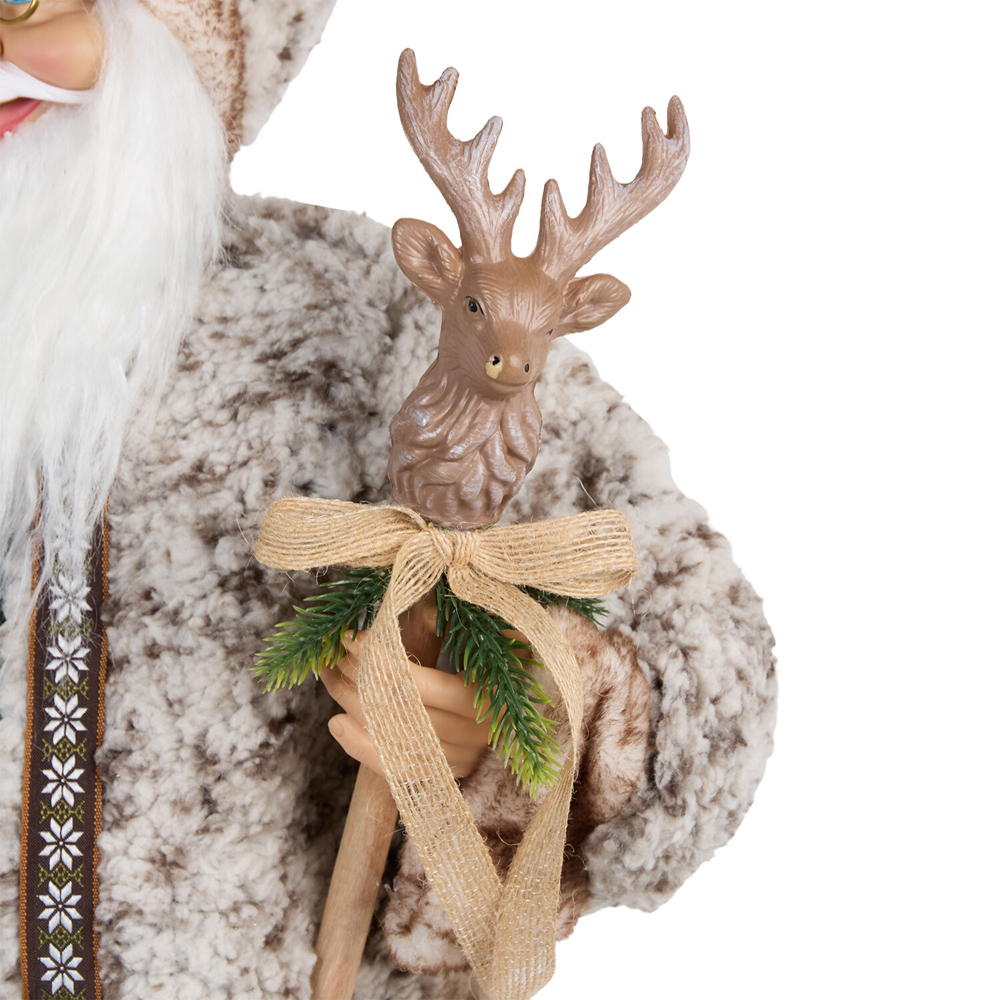 Woodland Standing Santa with LED Lantern Image 3