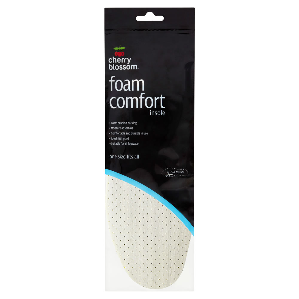 Cherry Blossom Comfort Insoles One Size Latex Foam  - wilko