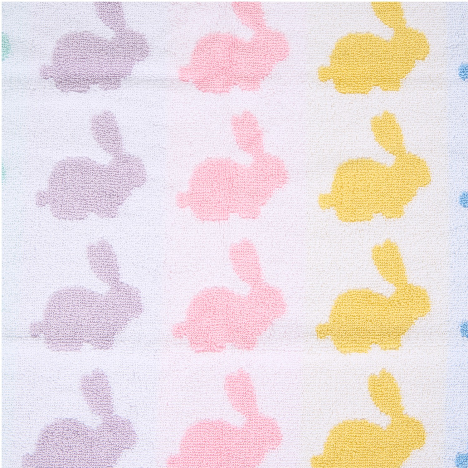 Pastel Bunnies Hand Towel - Multicolour Image 3