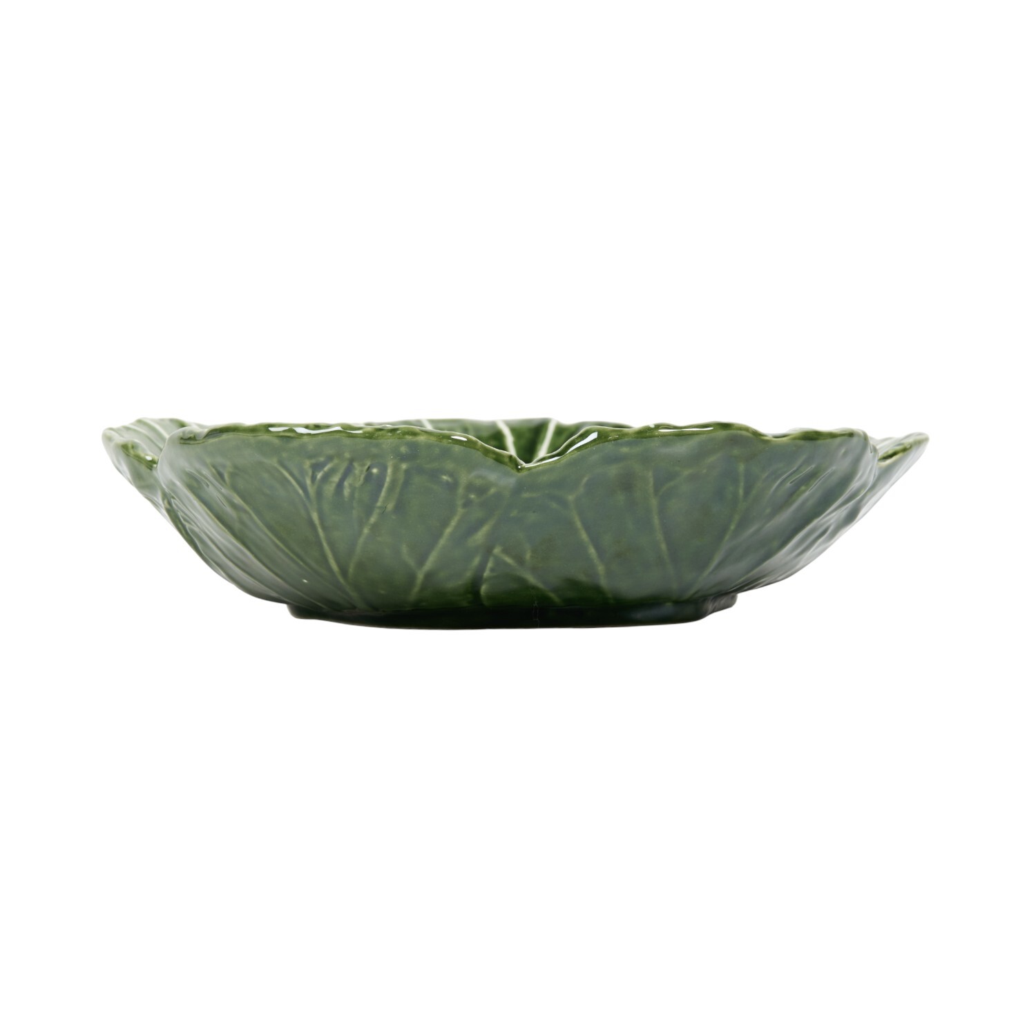 Embossed Cabbage Leaf Bowl Green Image 5