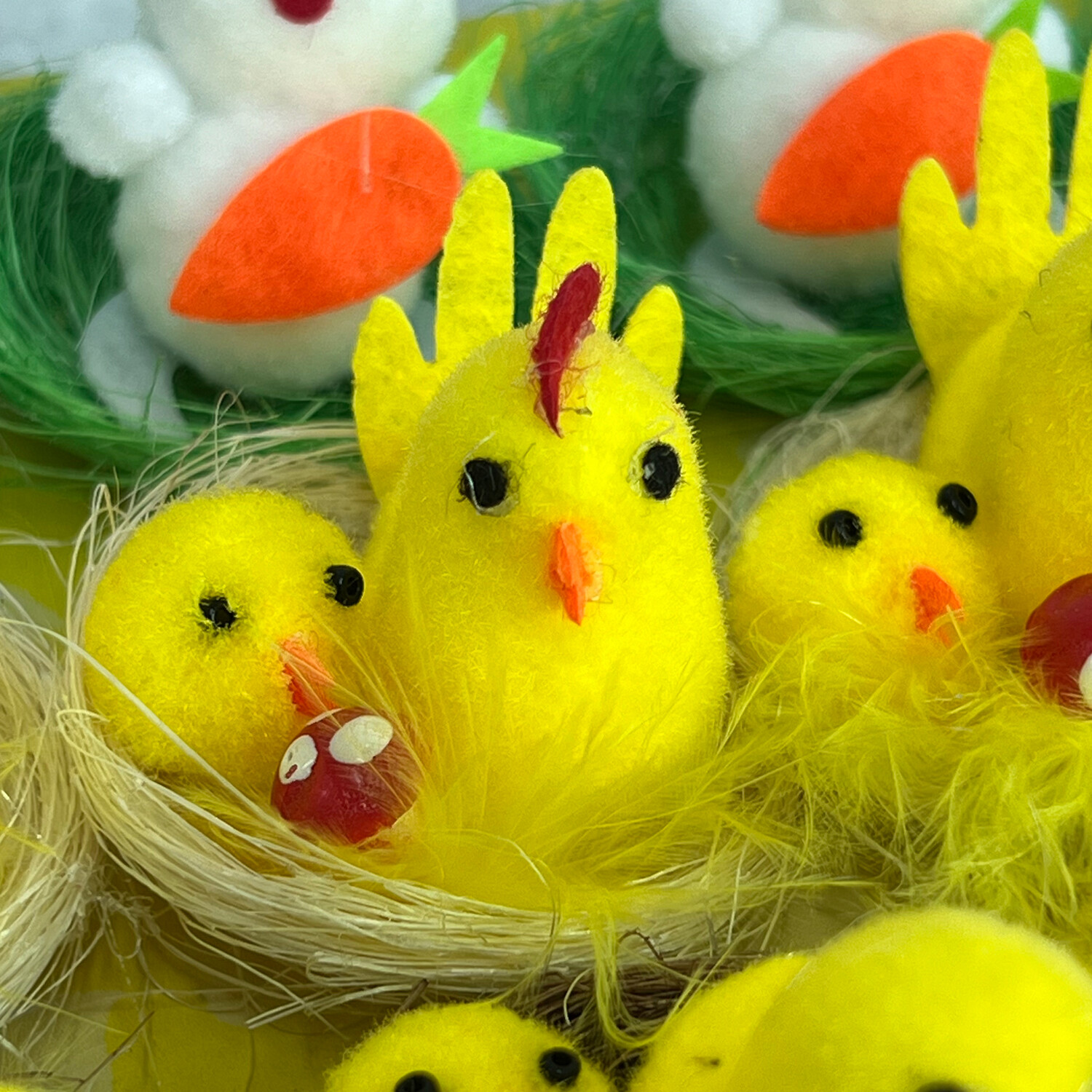 Pack of 12 Craft Chicks and Bunnies in Nests Image 3