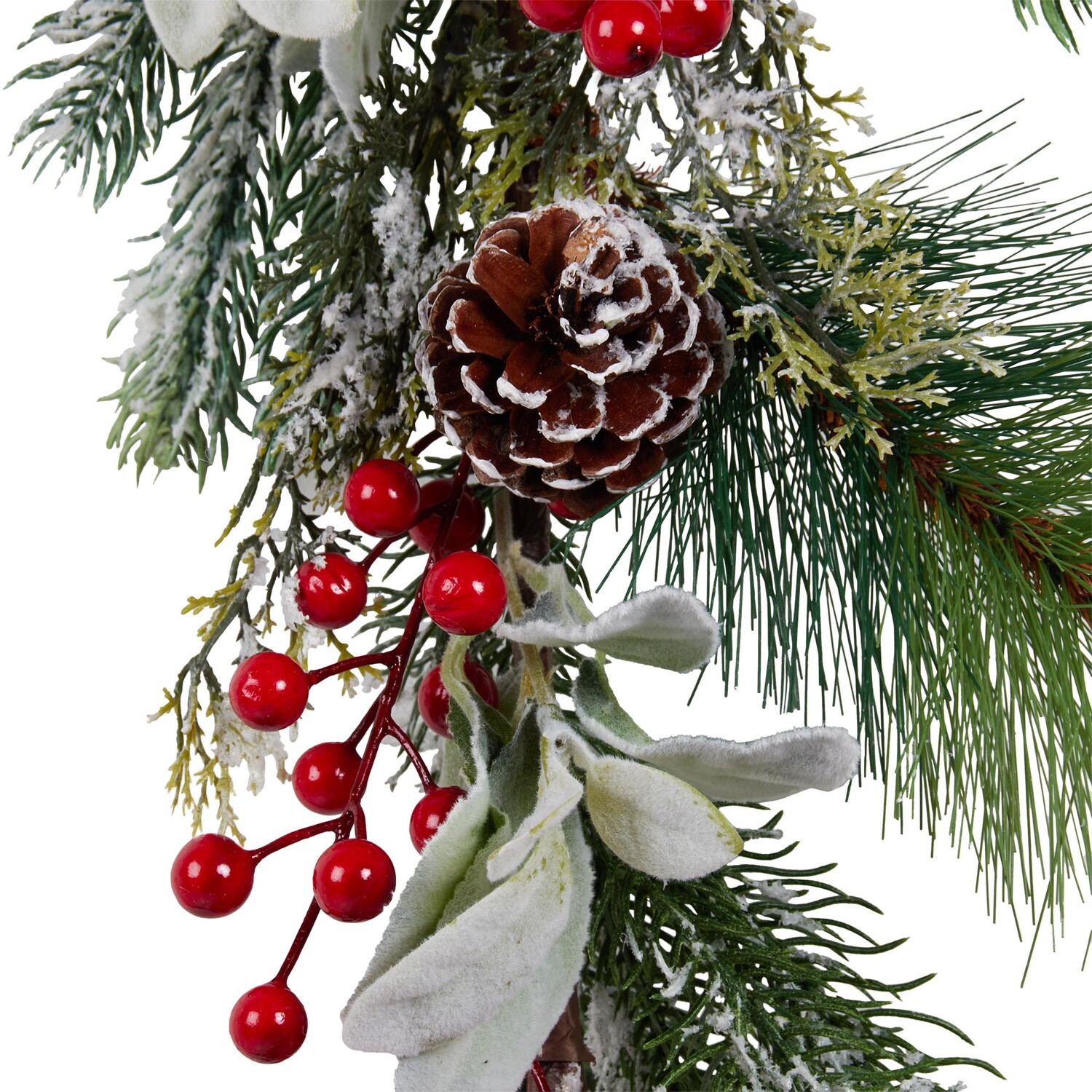 6ft Rose Berry Garland Image 3