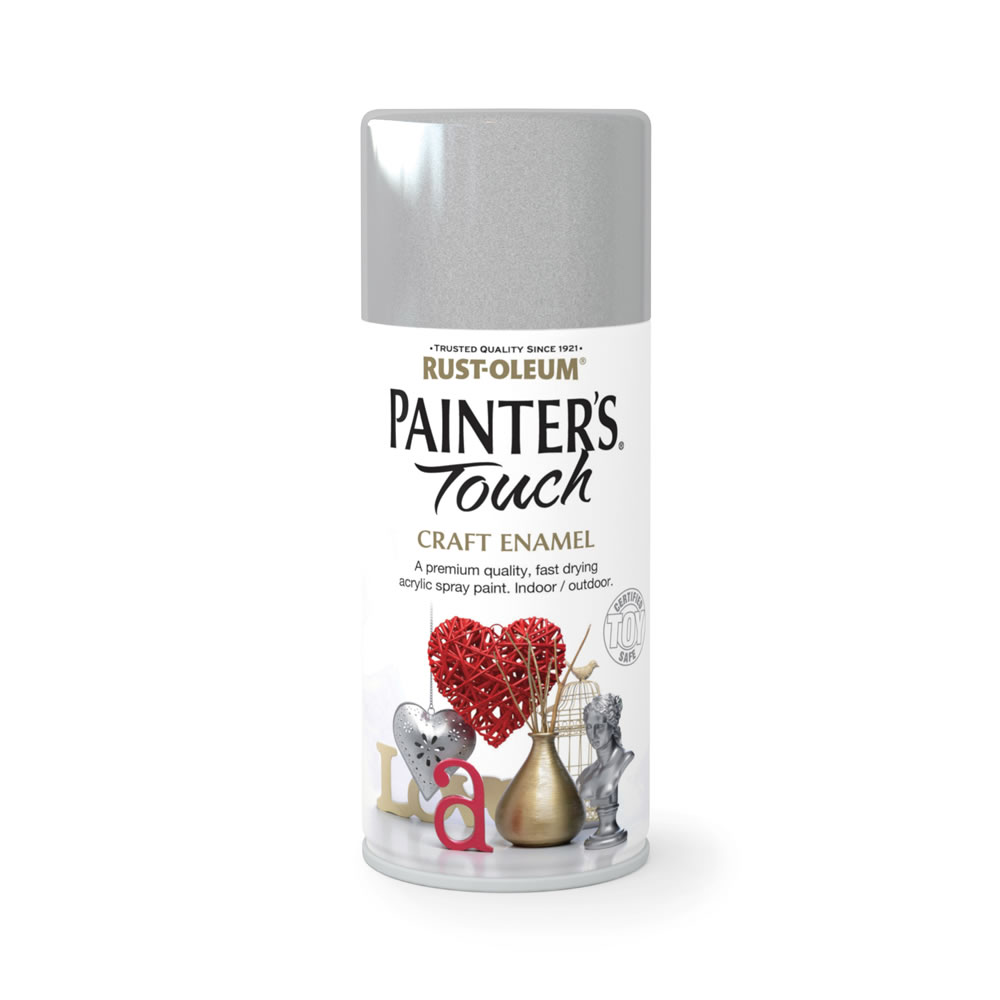 RustOleum Painter's Touch Metallic Spray Paint Silver 150ml Wilko
