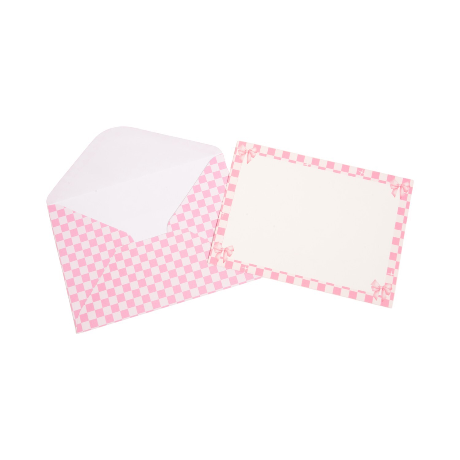 Set of 32 Printed Cards and Envelopes Pink Image 3