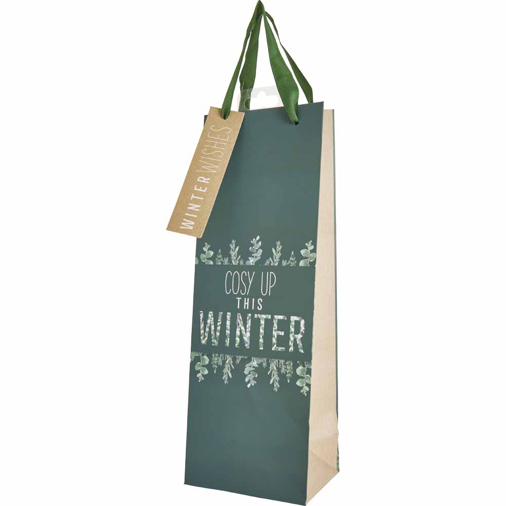 Wilko Midwinter Christmas Bottle Bag Image 2
