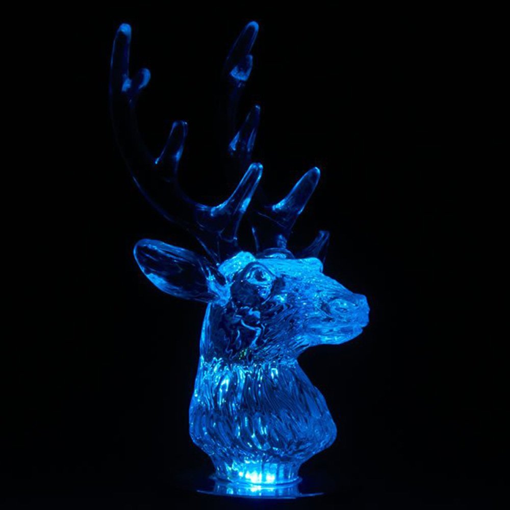 Wilko LED Colour Changing Stag Head Christmas Decoration Image 2