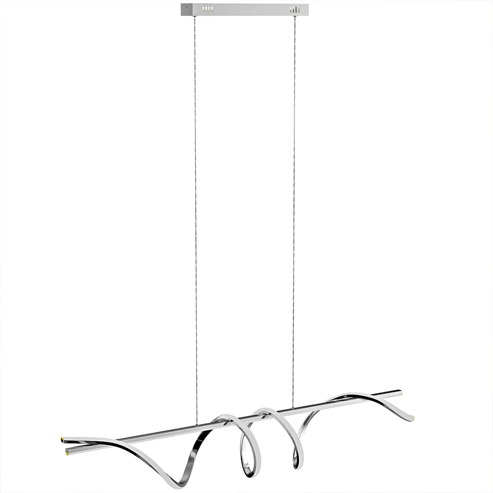 Portland Silver Tone LED Pendant Light Image 1
