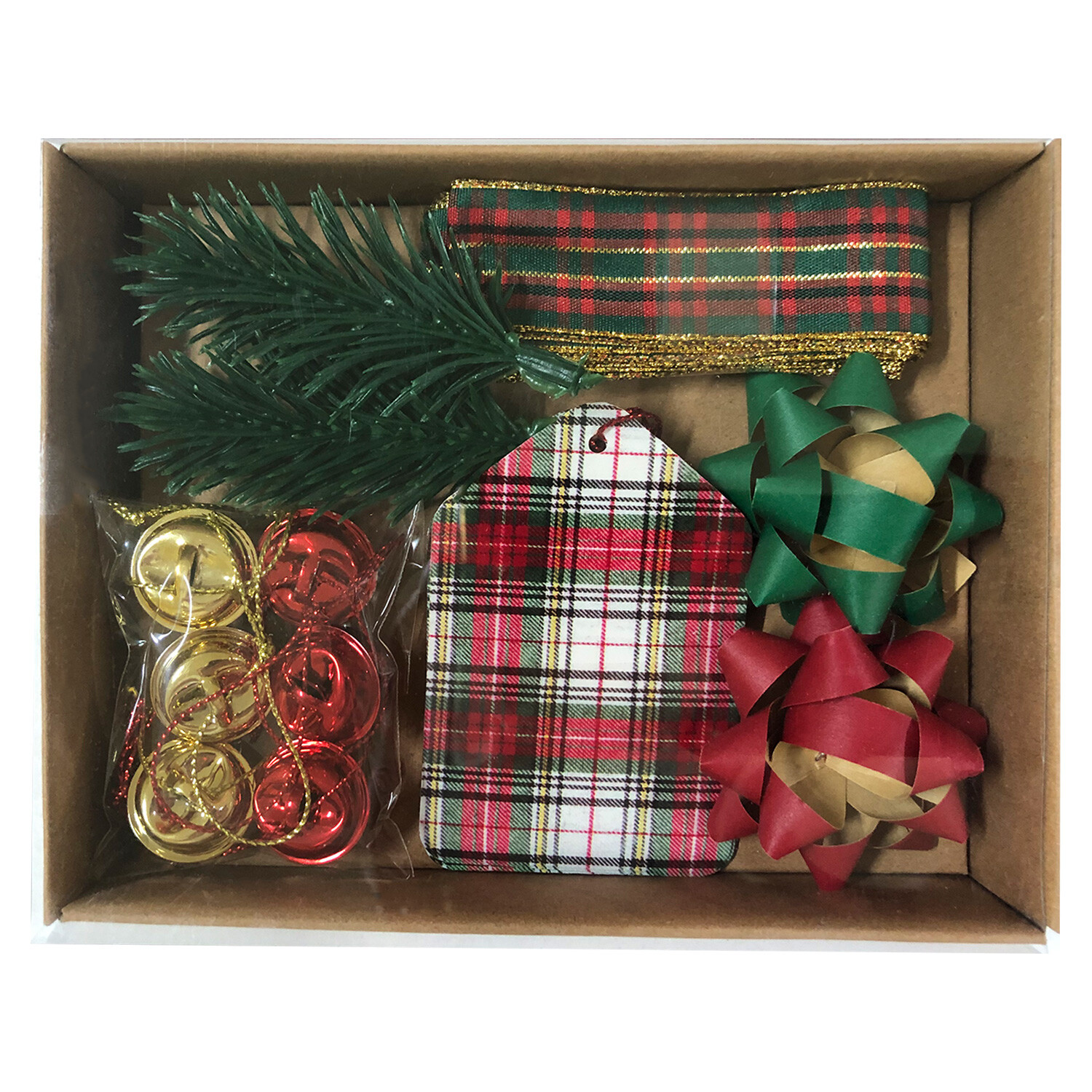 16 Piece Tartan Accessory Pack - Red Image