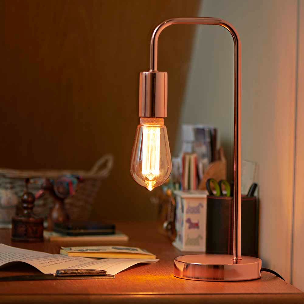 Wilko Copper Angled Table Lamp Image 5