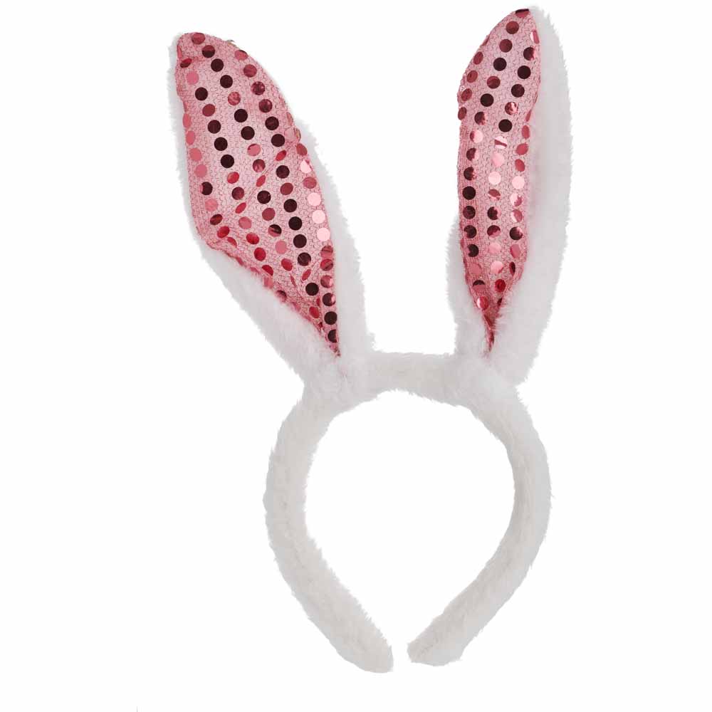 Wilko Sequin Easter Bunny Ears Headband Image