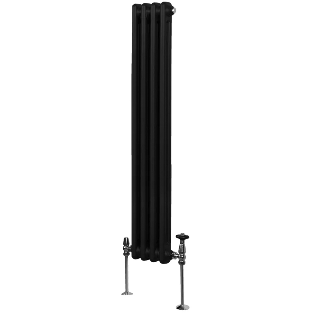 Monster Shop 1861 BTU Black Traditional 2 Column Radiator 1500 x 202mm Image 3