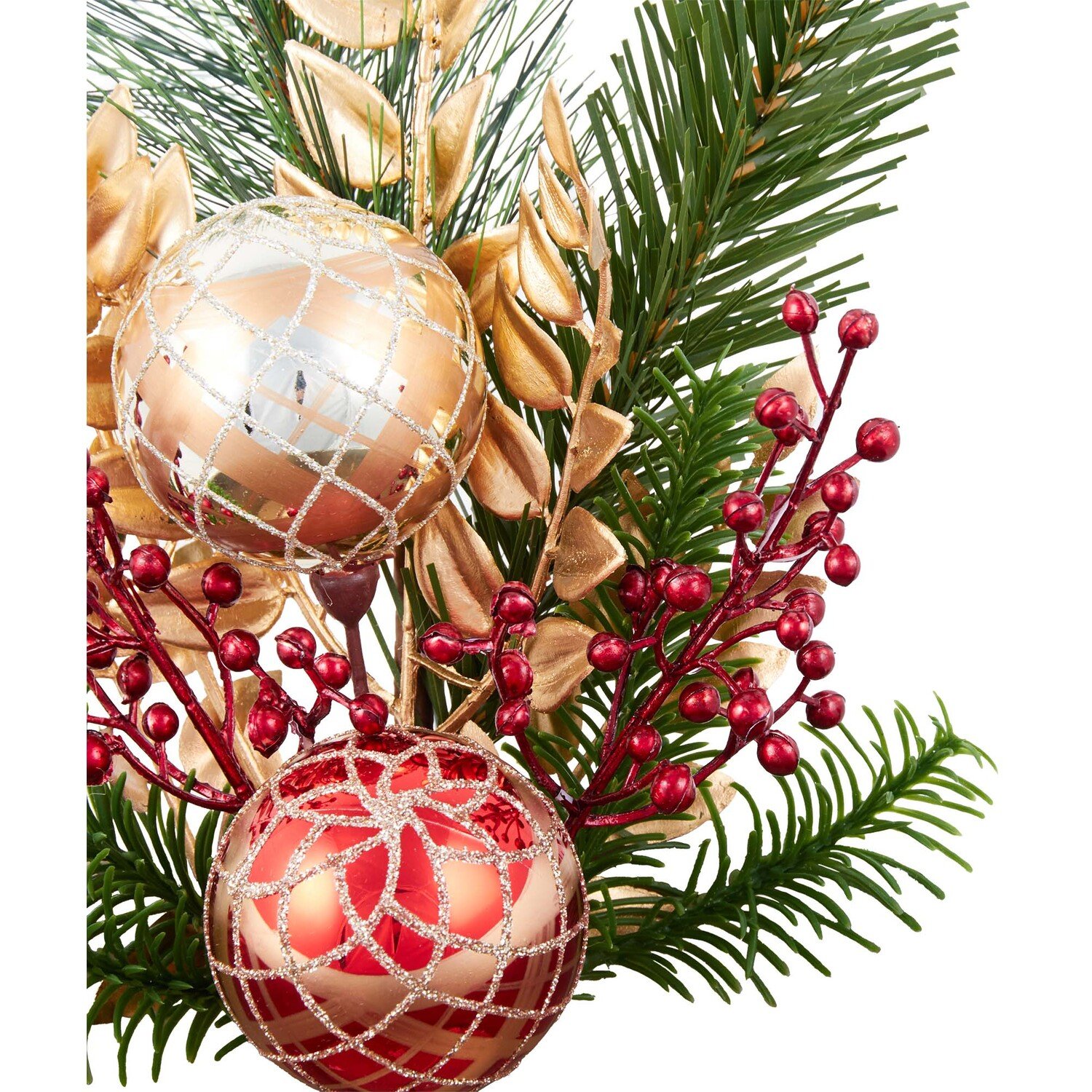 Traditional Red and Gold Bauble Pick - Red and Gold Image 3