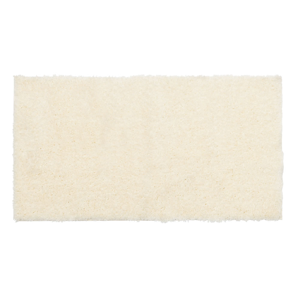 Wilko 80 x 150cm Cream Teddy Rug Wilko