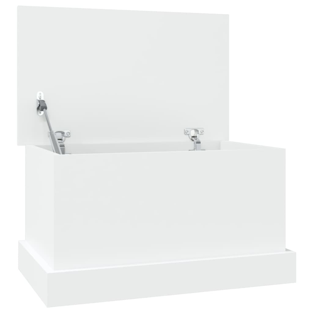 vidaXL White Storage Box with Lift Top Lid Image 2