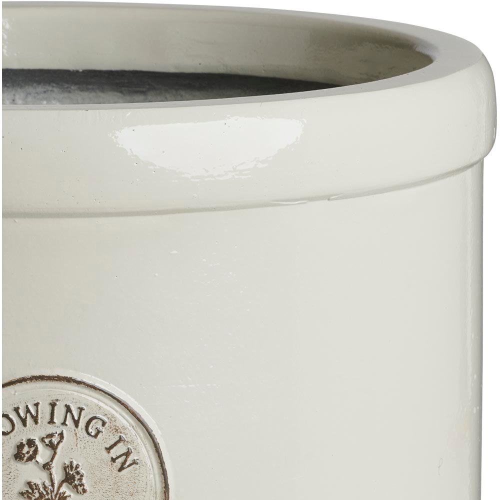 Wilko Cream Emblem Outdoor Planter Medium Wilko